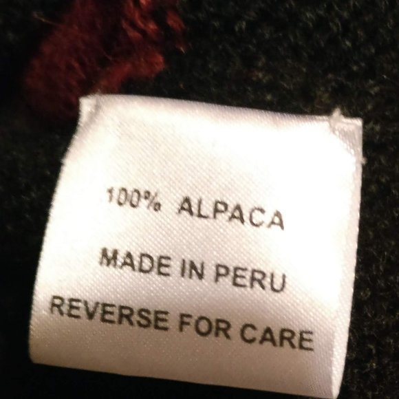 Alpaca Sweater 100% Peruvian Alpaca Tribal Knit Intarsia Sweater XS Fall/Winter - Picture 4 of 11